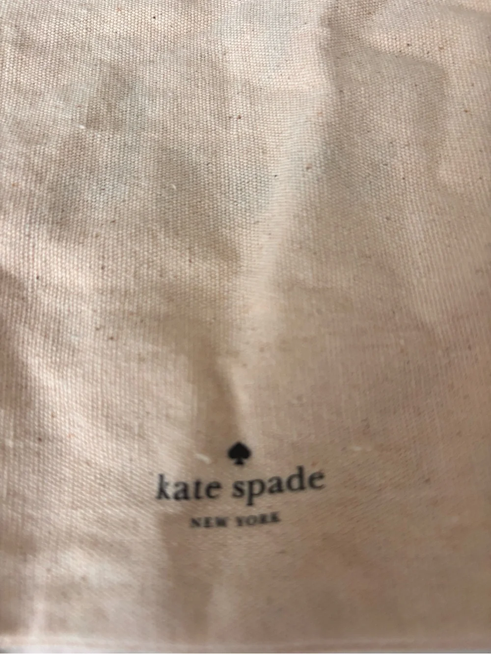kate spade  Cotton Drawstring Satchel Bags with Black Script